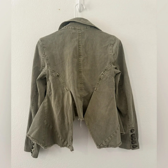 We the free Malika Jacket Moto Style Drapey Hem Zip Details Boho Chic XS *READ* - Picture 2 of 9